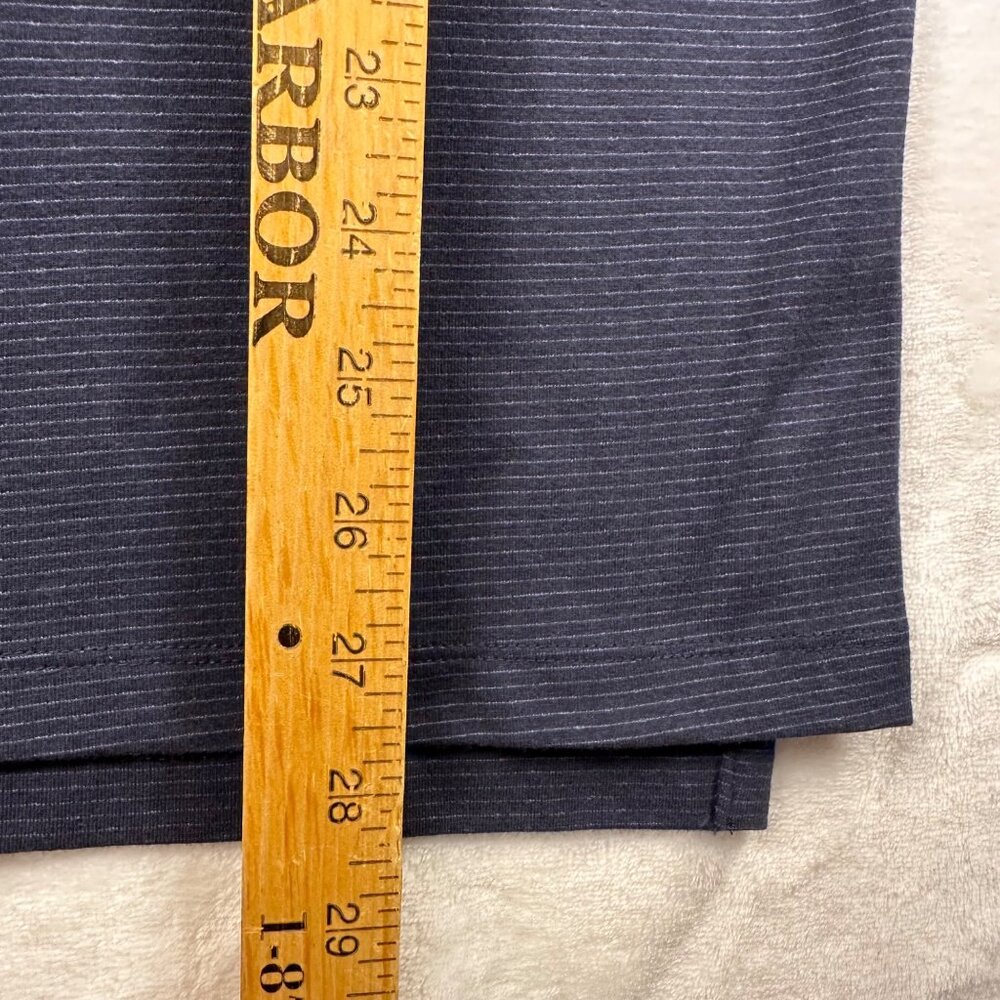 Adidas Mens Axis Tee 2.0 Training Shirt XS Navy Blue Striped Mens Activewear NWT - Picture 6 of 9